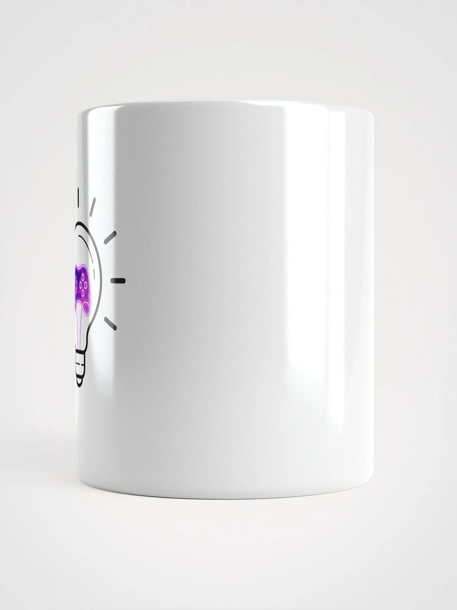Lightbulb logo white mug product image (3)