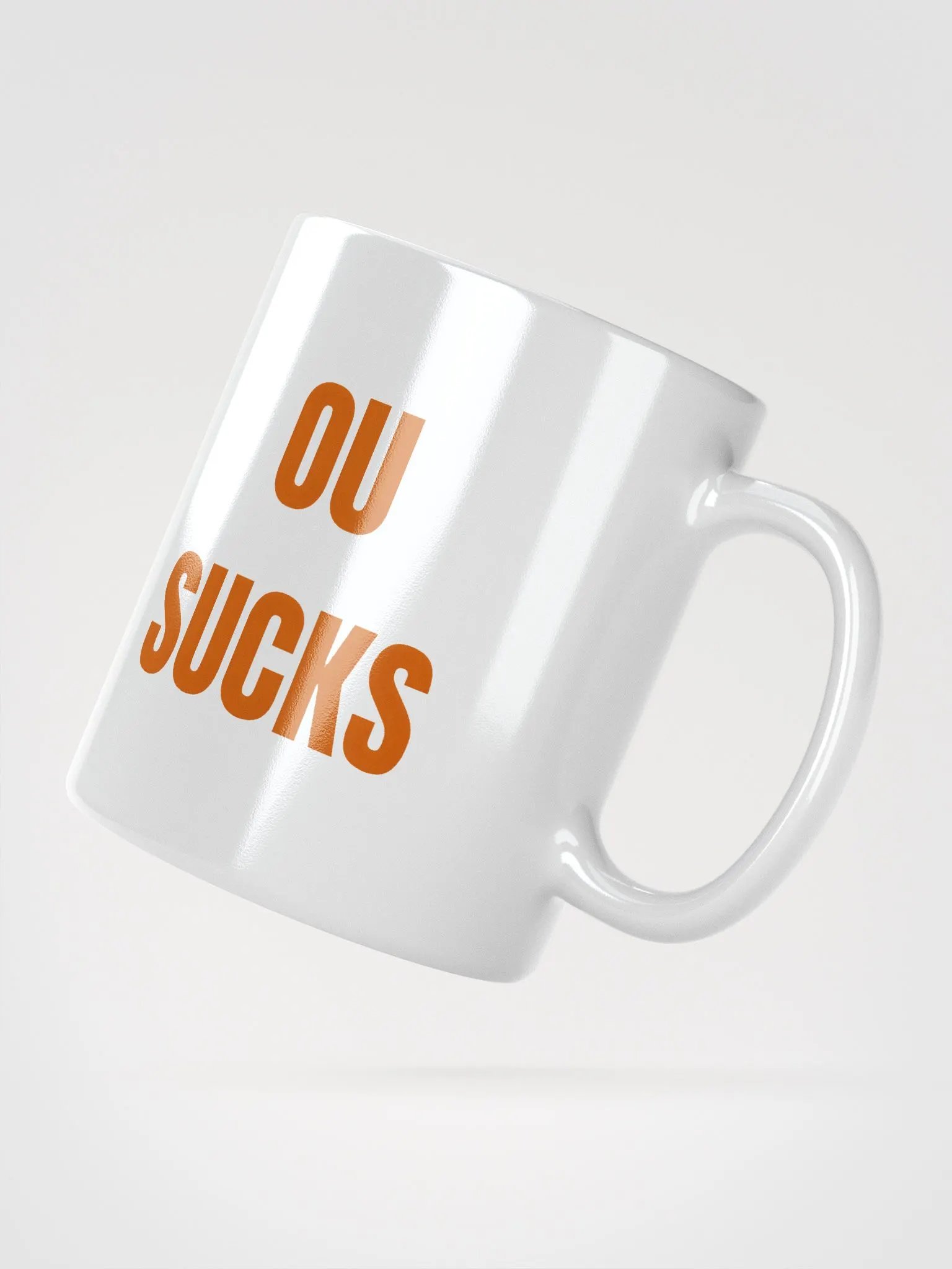 OU SUCKS Red River Rivalry Glossy White Mug product image (2)