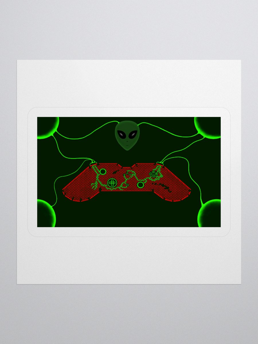 Futuristic Gaming Controller Kiss Cut Stickers product image (4)