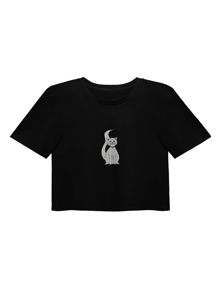 White Cat (art by Dina R.) akril payting picture - Women's Premium Crop Top product image (2)