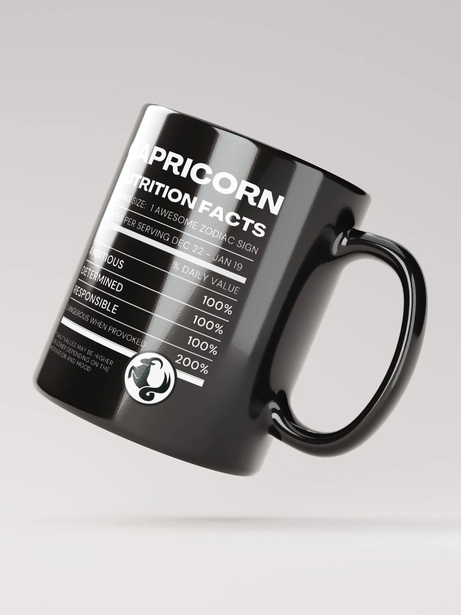 Capricorn Nutrition Facts Mug product image (5)