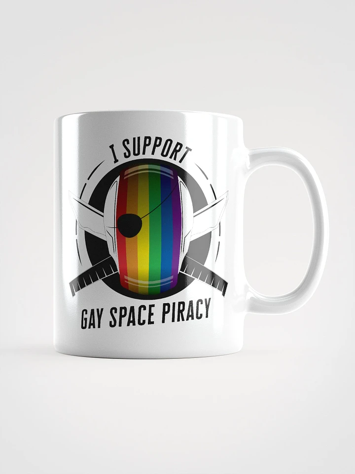 Gay Space Piracy Mug - White (with The Penumbra Podcast logo) product image (1)