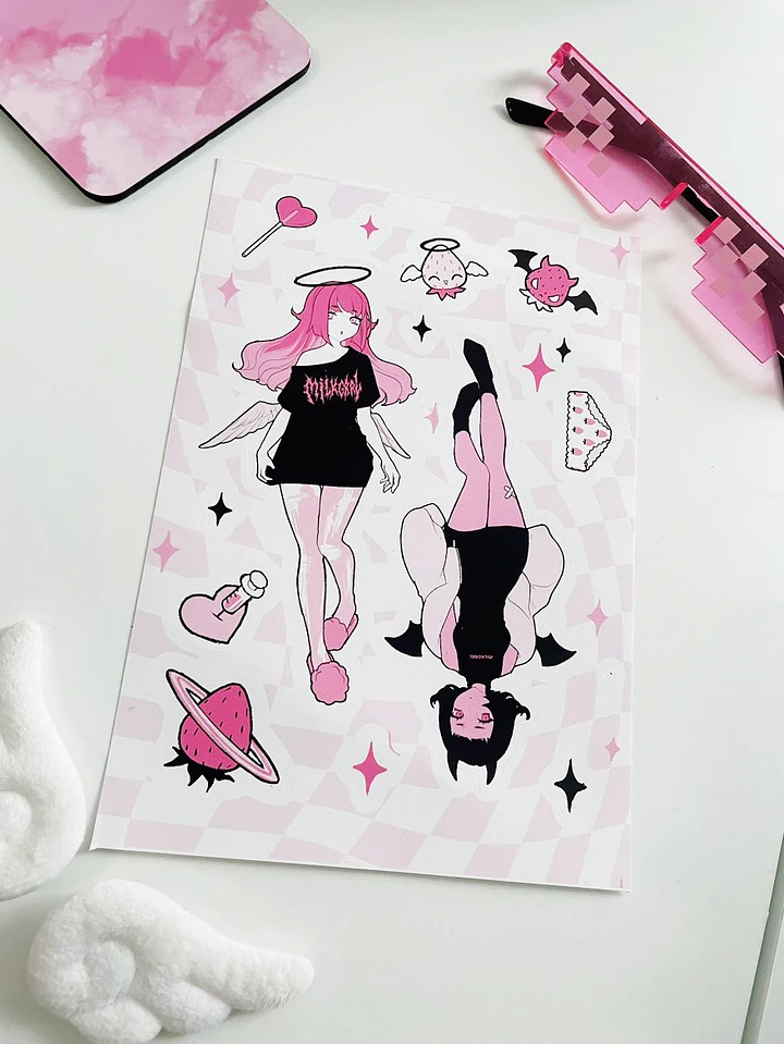 strawberry girls // sticker sheet product image (1)