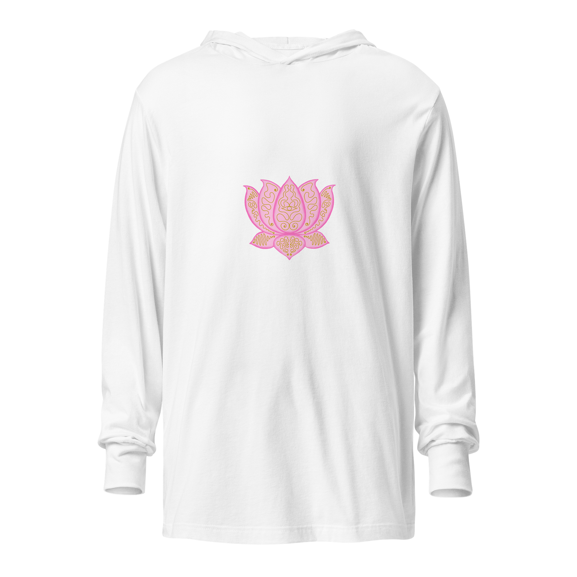 Golden Lotus Unisex Hooded Long Sleeve Tee product image (1)