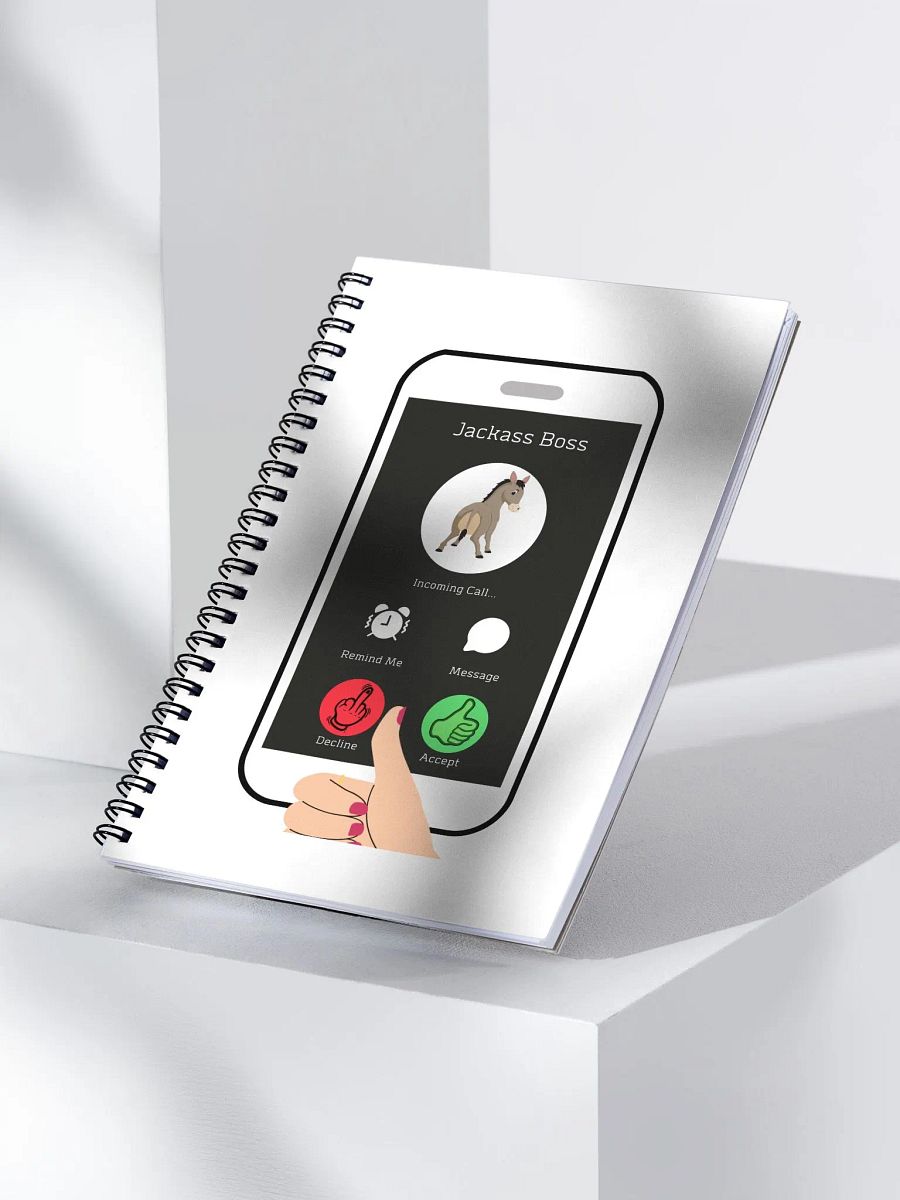 When The Boss Calls - Funny Design Spiral Notebook product image (3)