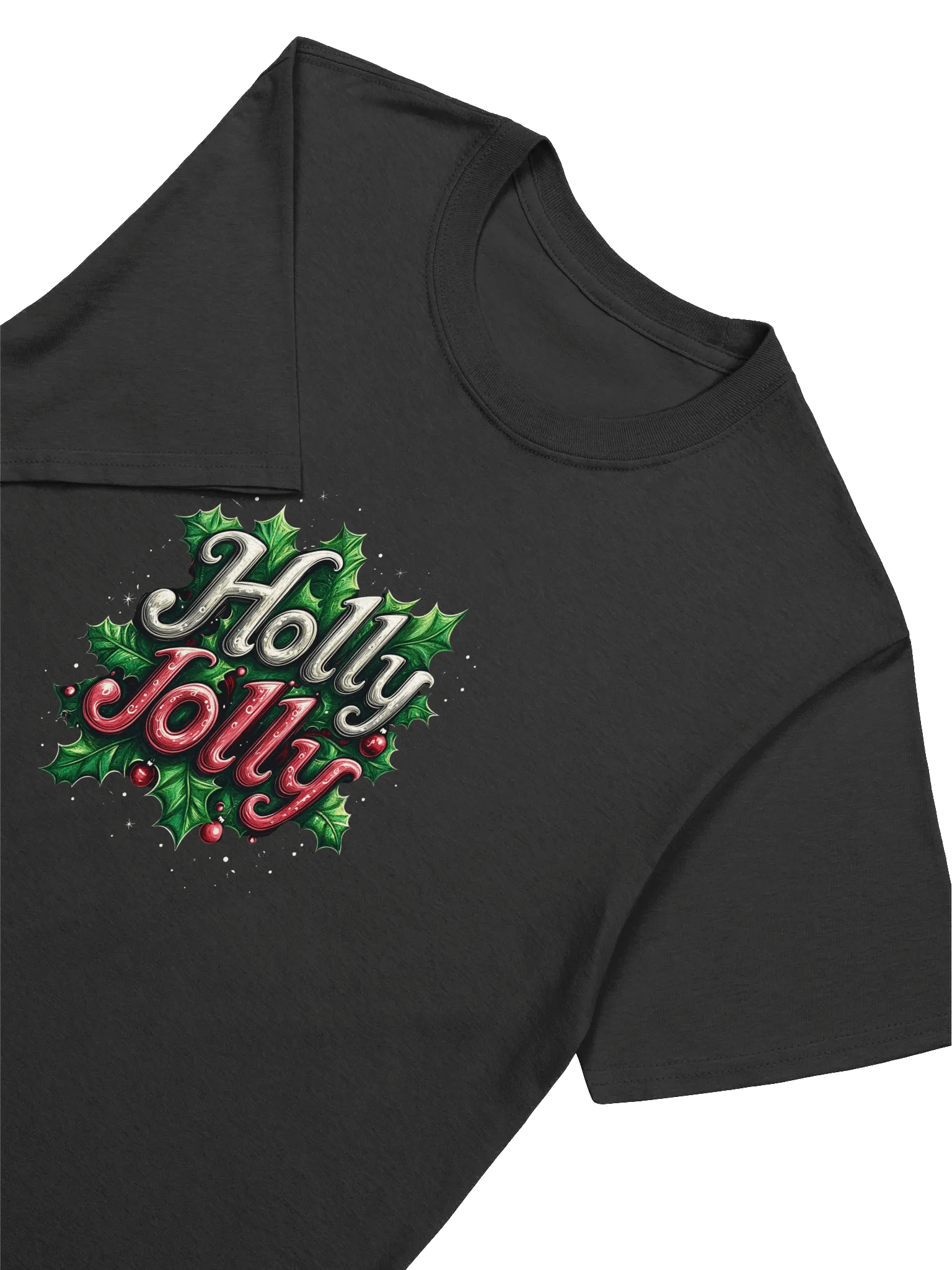 Vintage Style Holly Jolly Christmas Unisex T-Shirt product image (18)