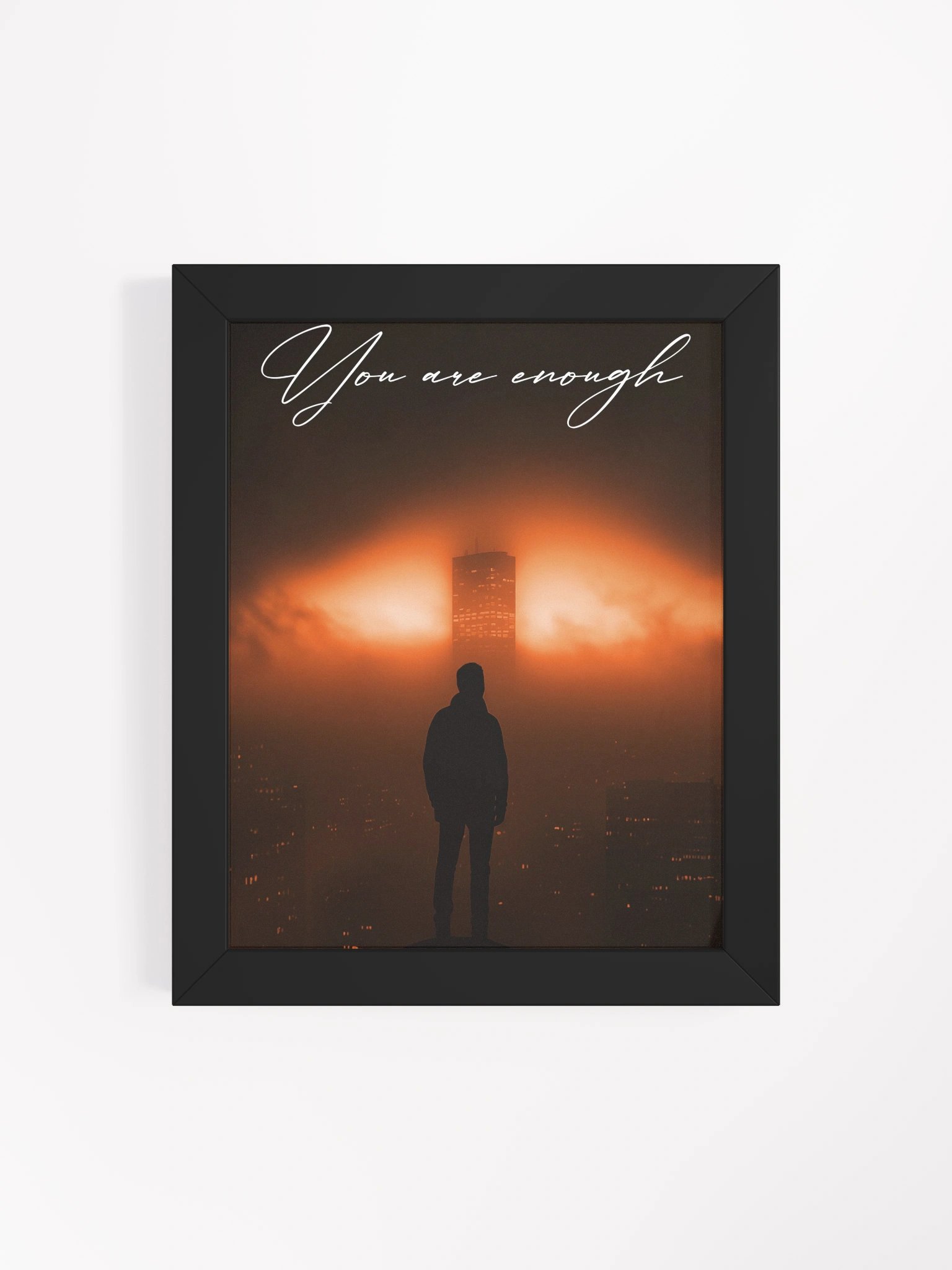 "Your are enough" Handwritten Framed Poster product image (18)