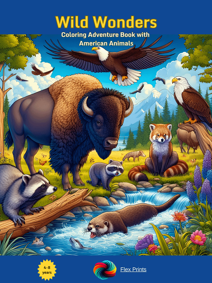 Wild Wonders: American Animals Coloring Book PDF product image (1)
