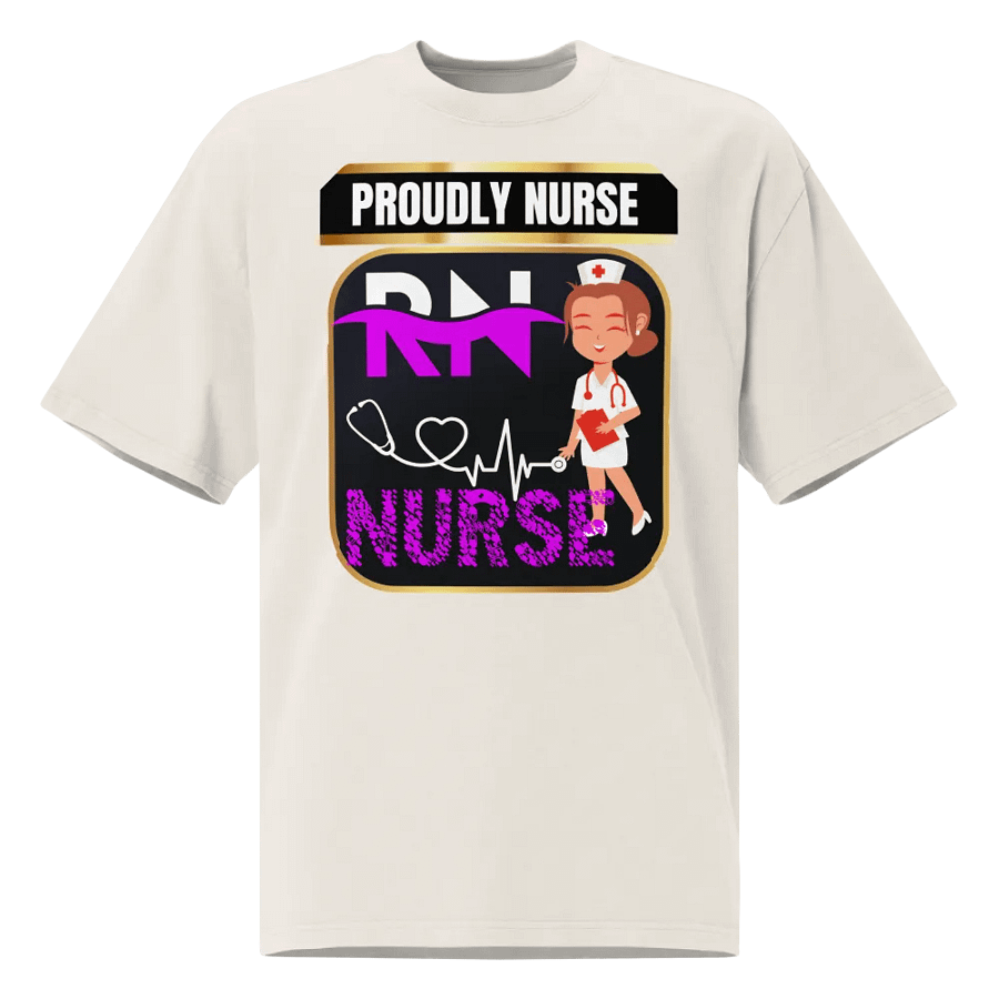 Proudly Nurse Oversized Faded T-Shirt product image (3)