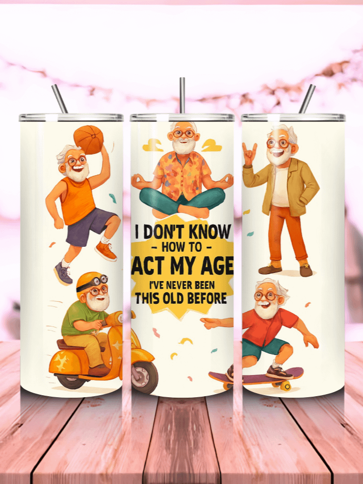 Funny Grandpa 20oz Skinny Tumbler Wrap PNG – Sublimation Design with Comical Quote & Playful Artwork – Perfect Gift for Grandfathers – 300 DPI Instant Digital Download product image (1)