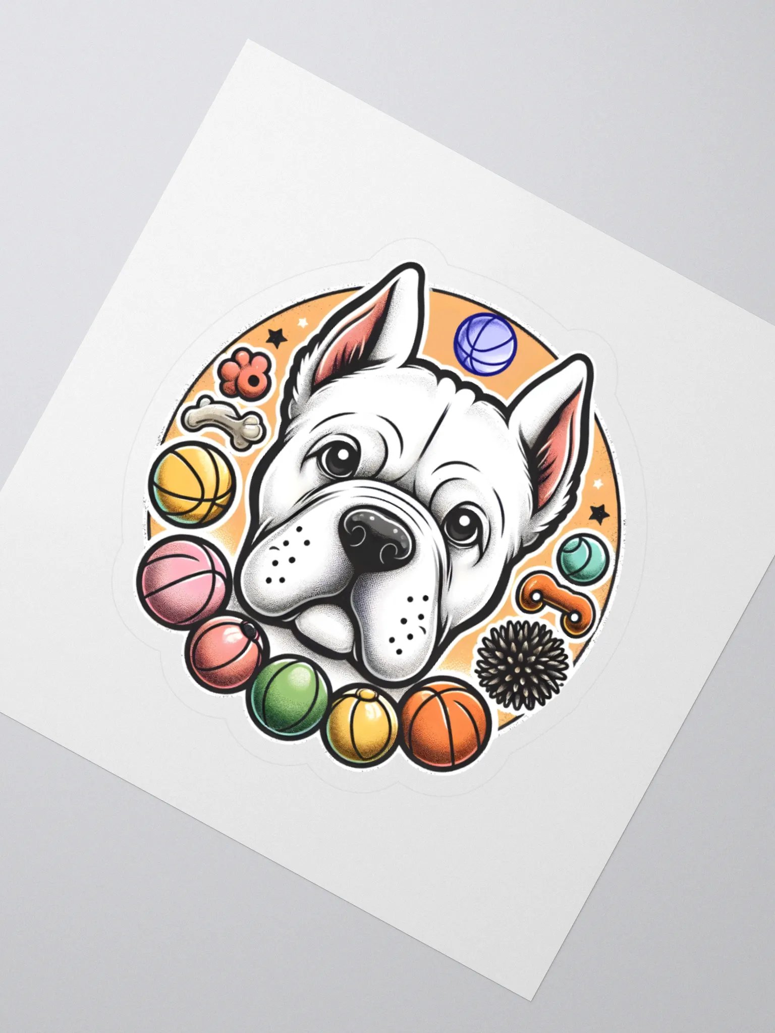 White Cane Corso Sticker – Unique Dog Breed Decal product image (2)