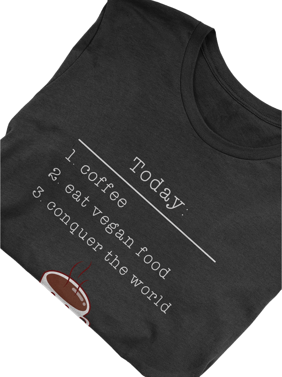 “Vegan Conquers the World” Unisex Black T-Shirt product image (3)