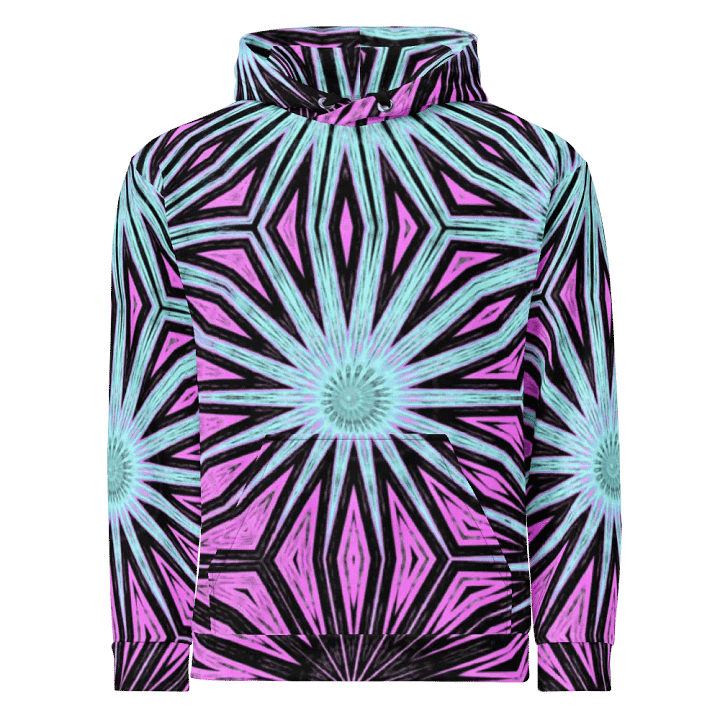 Abstract Striking Modern Circles Unisex Pull On Hoodie product image (2)