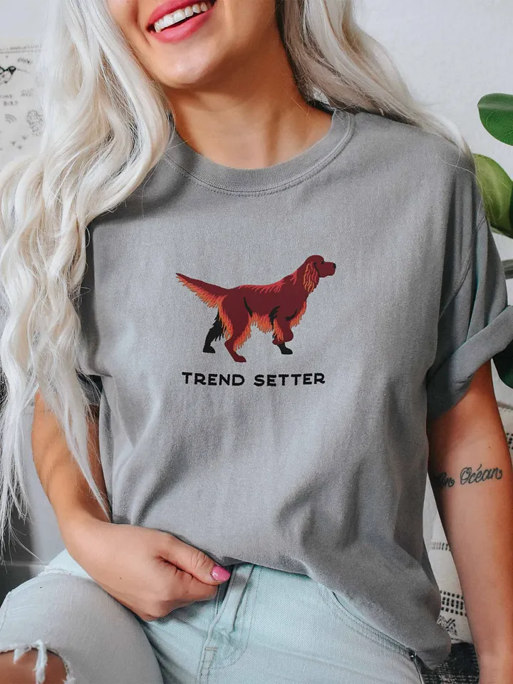 Trend Setter T-Shirt(Embroidered) of an Irish Setter product image (2)