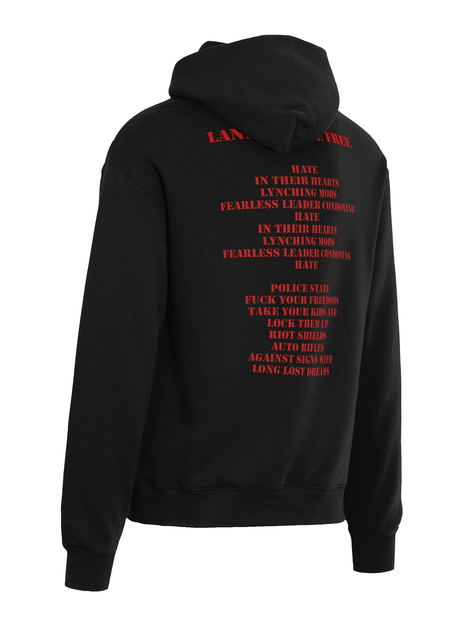 Oversized "Land of the Free" lyric hoodie product image (5)