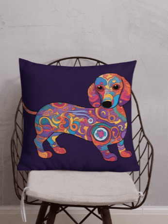 Psychedelic Dachshund #2 - Pillow product image (6)