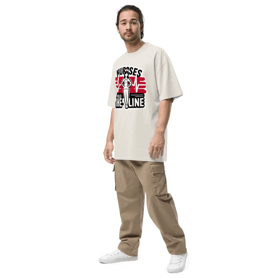 Hold the Line Nurse Oversized Tee product image (33)