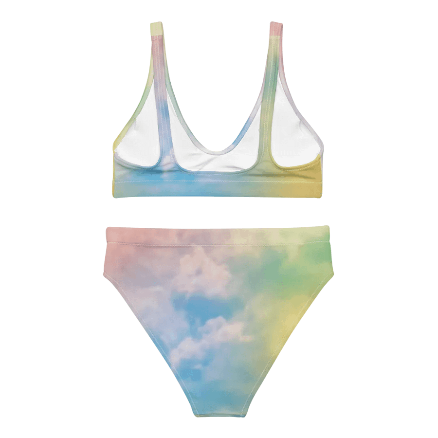 Blur cloud rainbow Design High Waisted Bikini - V10 product image (1)
