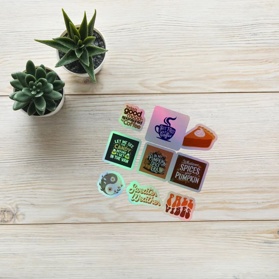 Fall Vibes Holographic Sticker Sheet product image (8)