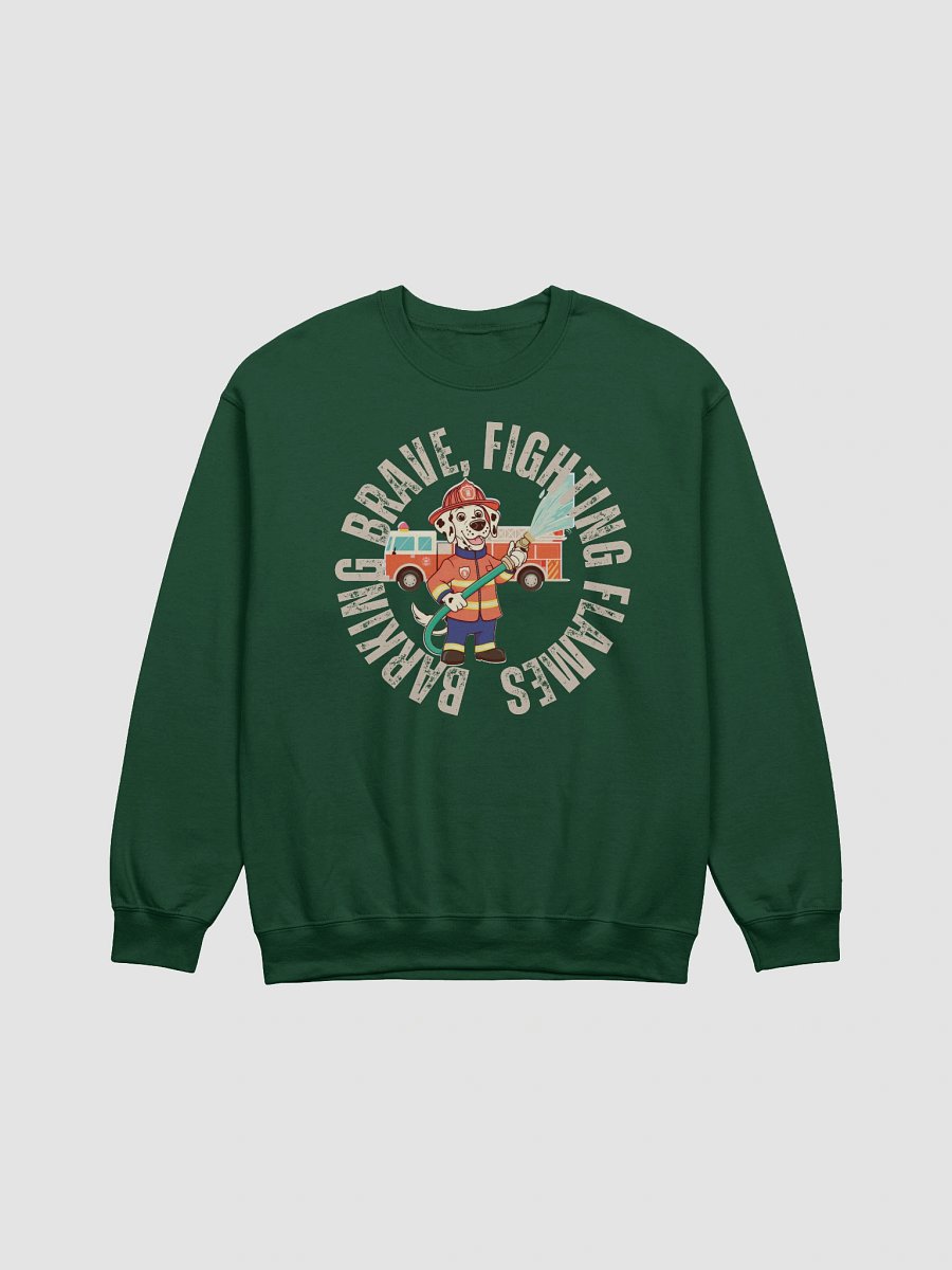 barking brave fighting flames unisex sweatshirt product image (5)