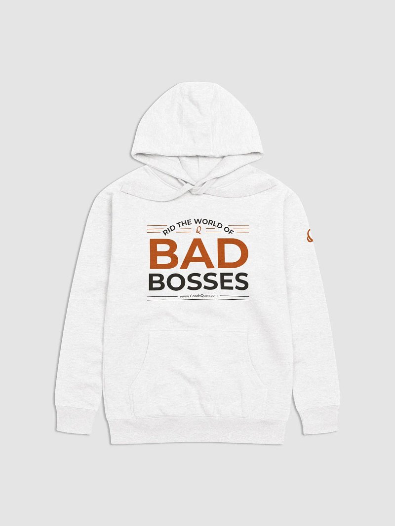 Rid the World of Bad Bosses Black Logo Unisex Hoodie