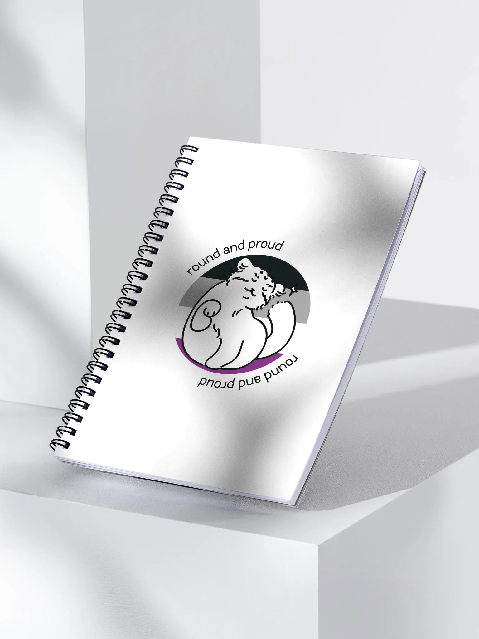 Round and Proud Manul Asexual Version - Spiral Notebook product image (3)