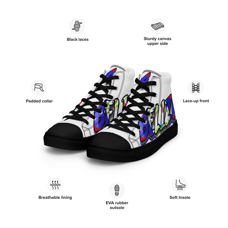 Belize @43 Independence Day Women's High Top Canvas Shoes product image (12)