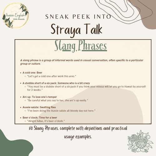 Straya Talk: An A to Z Ripper Guide to Aussie Slang, Idioms, and Phrasal Verbs! product image (3)