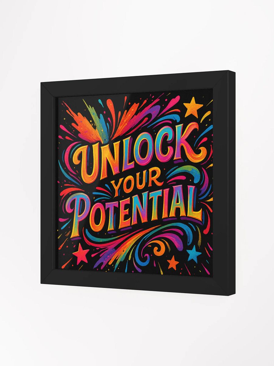 Framed Poster – Unlock Your Potential Motivational Wall Print product image (10)