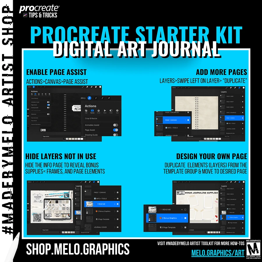 Procreate Digital Art Journal Starter Kit | #MadeByMELO product image (6)