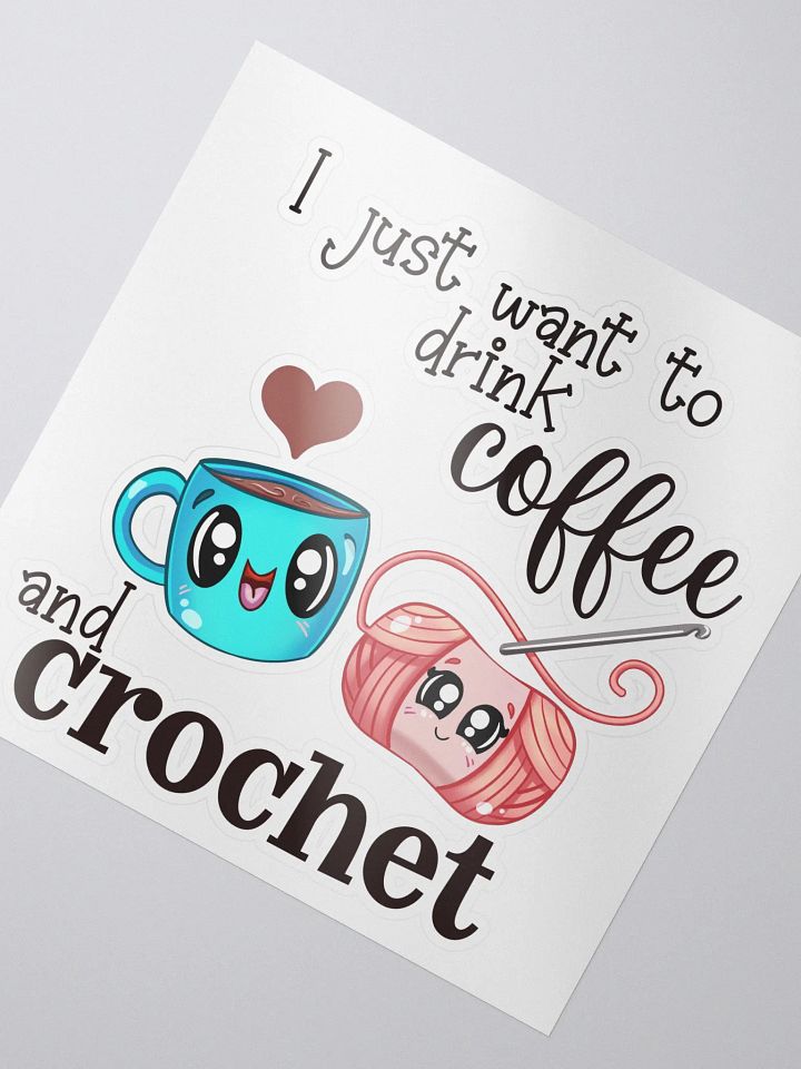 Coffee and Crochet Sticker product image (2)