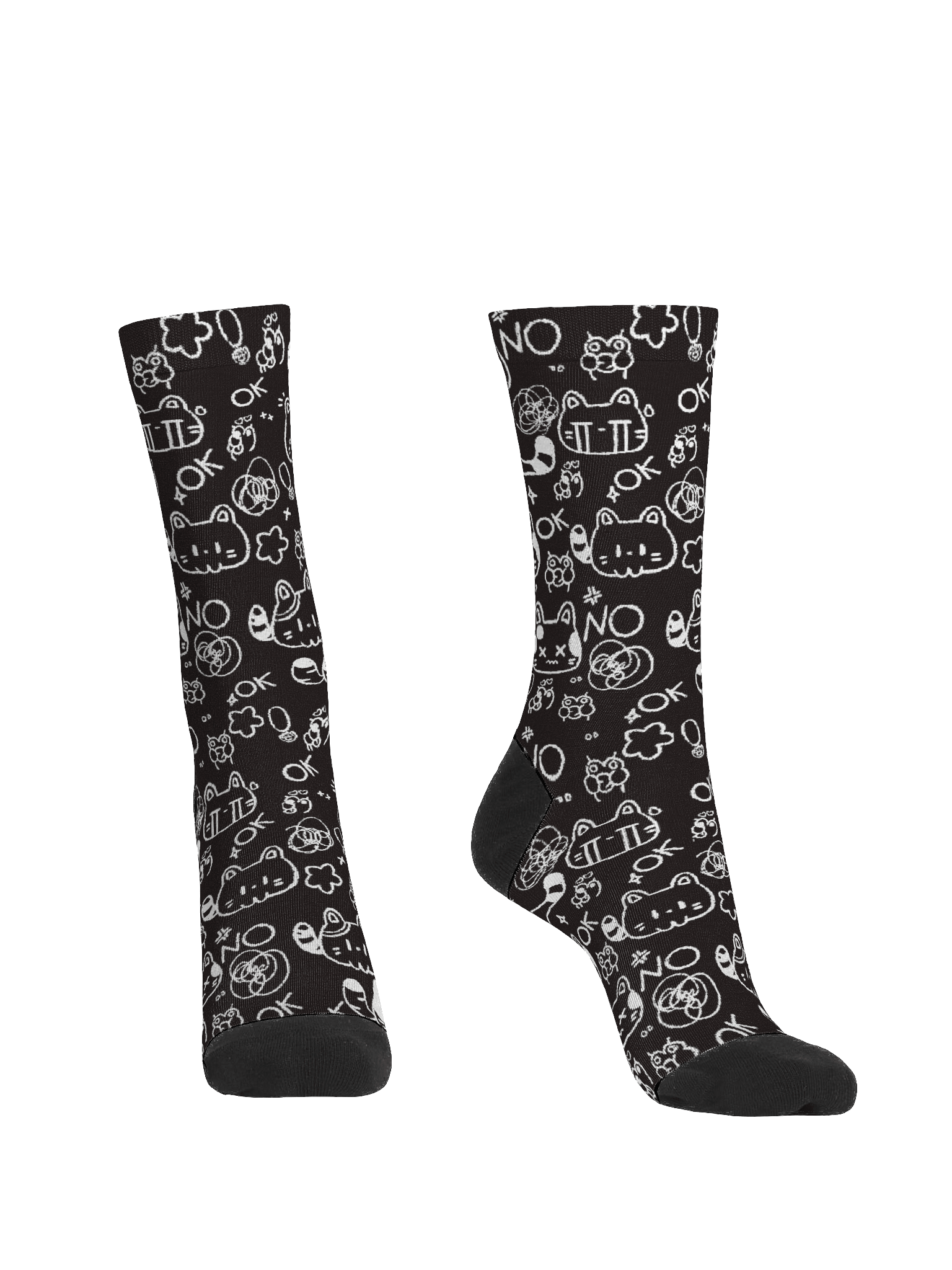 Cute Cat Doodles - Crew Socks product image (2)