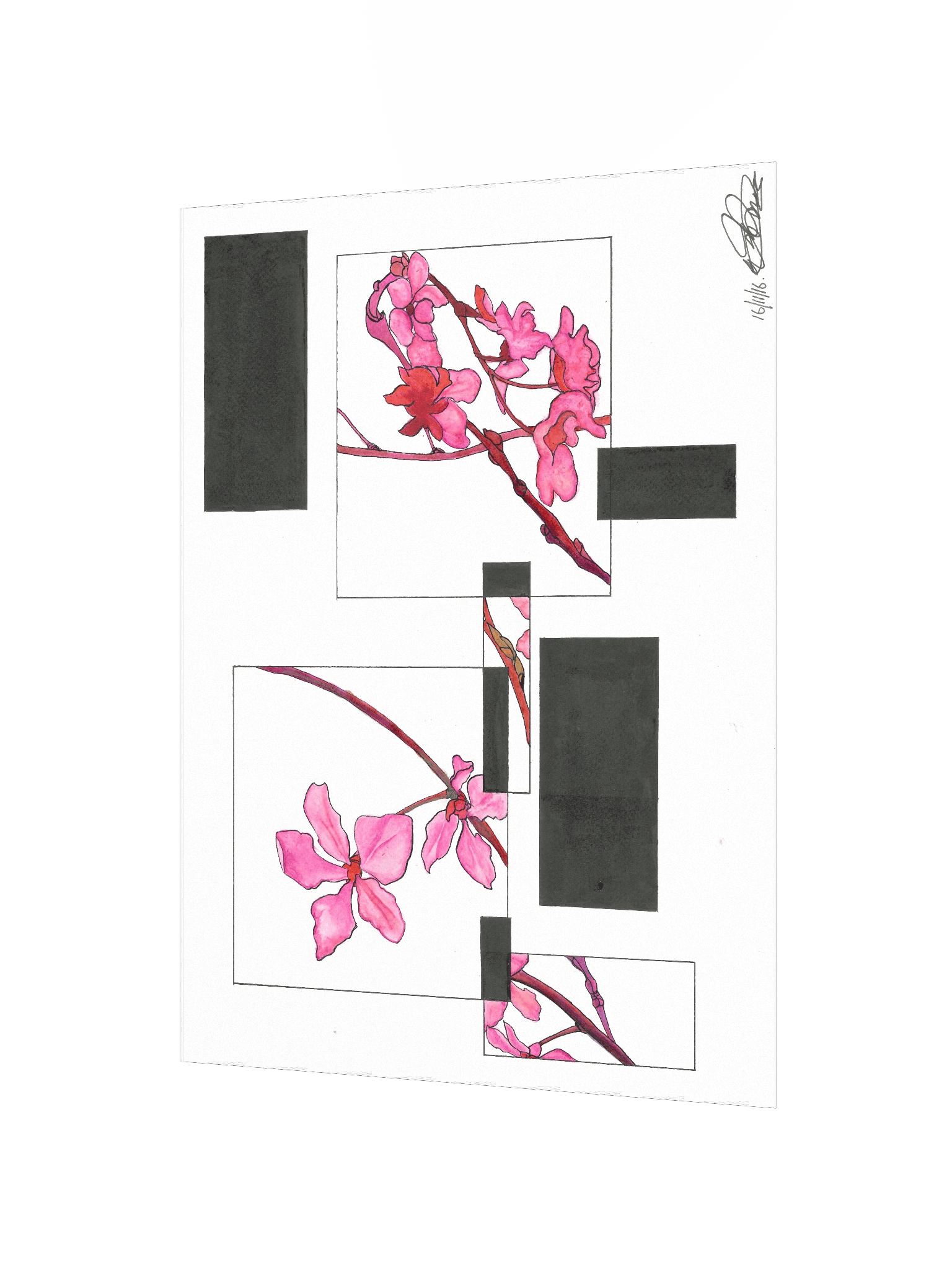 Floral Geometry Matte Poster(Landscape) product image (2)