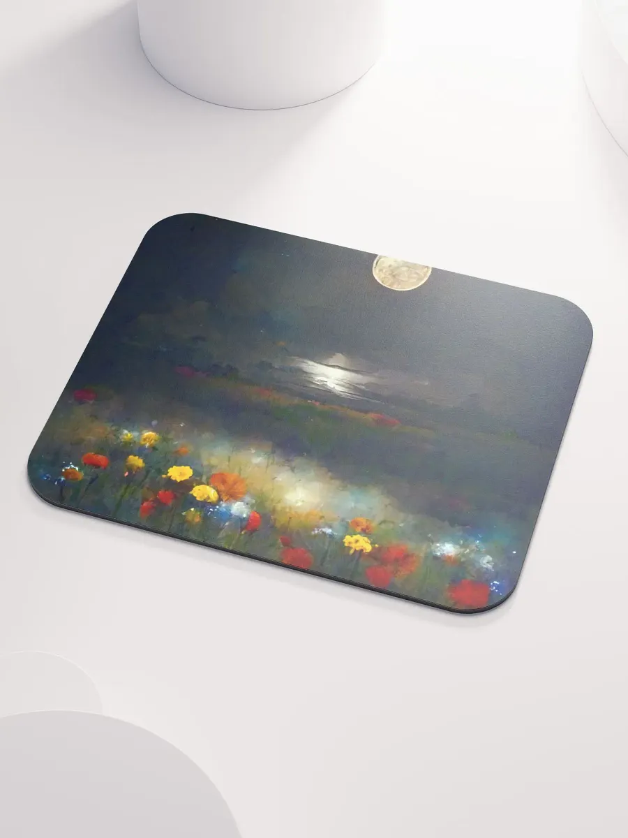 Moonlit lake with flowers Meadow Mouse Pad product image (3)