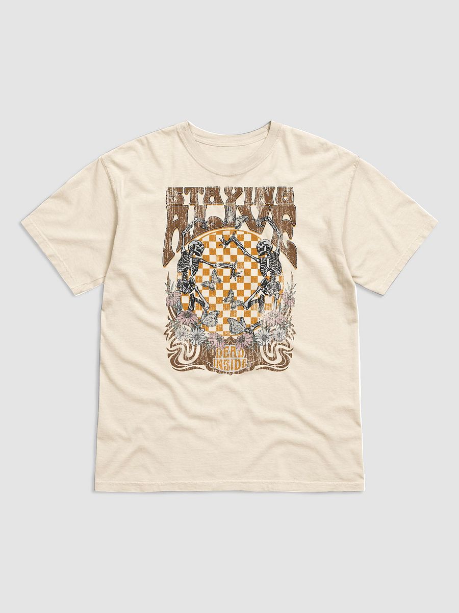 Staying Alive but Dead Inside T-Shirt | Funny Dancing Skeletons for Fall and Halloween product image (13)