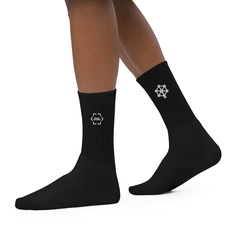 RB Embroidered Socks in Black product image (8)