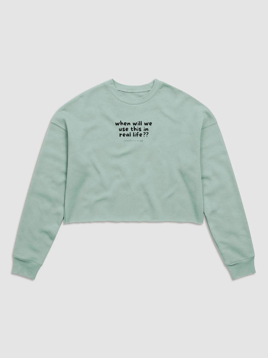 Real Life Crop Sweatshirt - Light Colours product image (1)