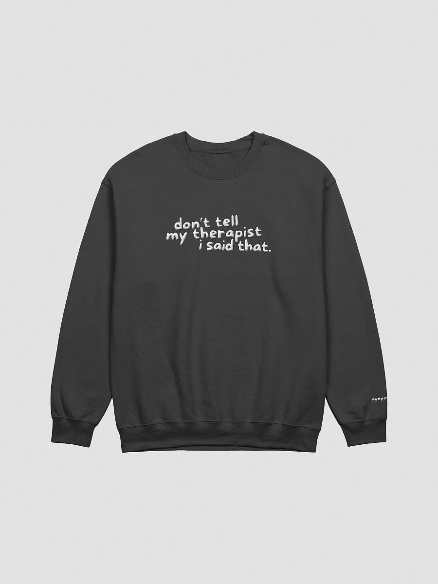 Therapy Crewneck Sweatshirt (Embroidered - Light Thread) product image (1)