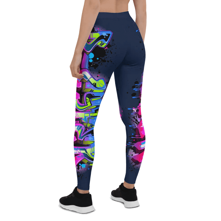 Graffiti Logo Legging Navy Blue product image (1)