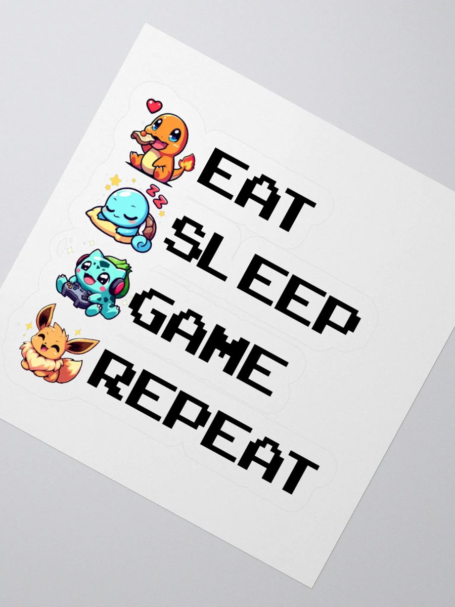 Eat. Sleep. Game. Repeat. Sticker product image (4)