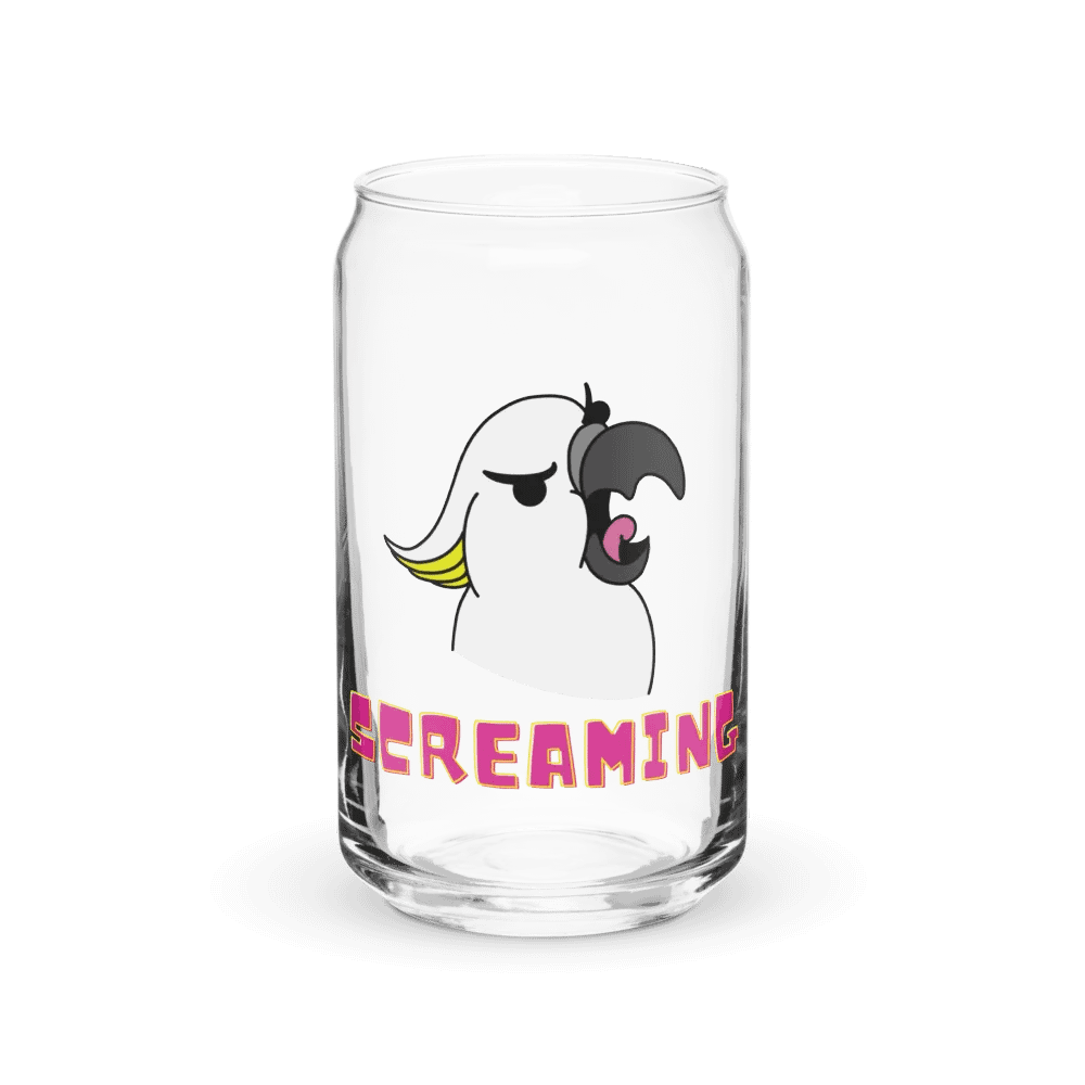 Screaming Cockatoo Can-Shaped Glass product image (1)