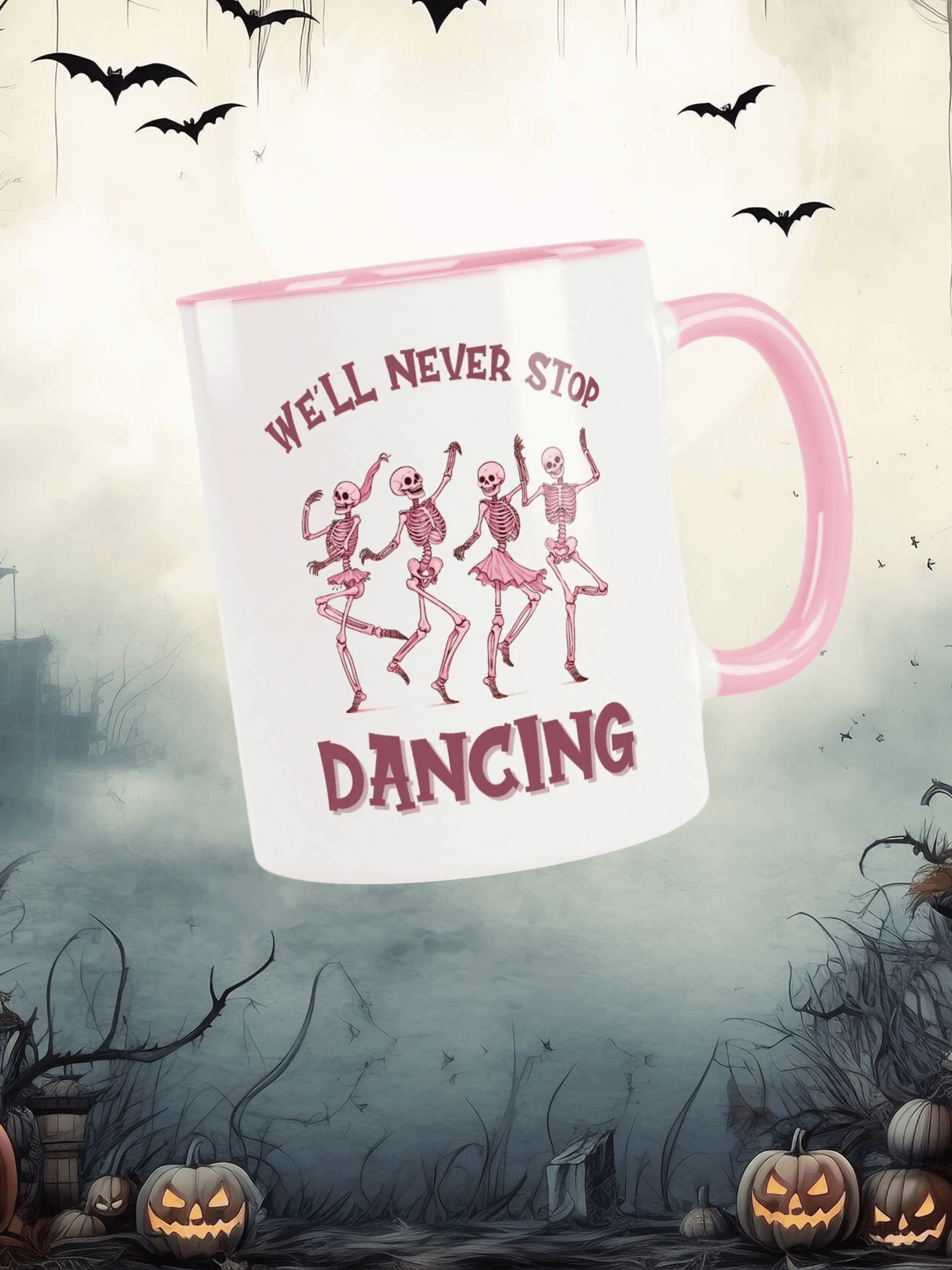 Never Stop Dancing Skeletons Ceramic Mug product image (1)