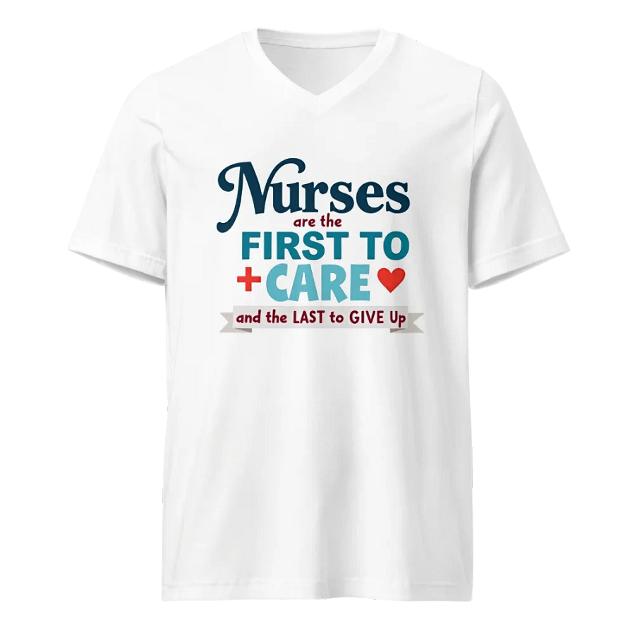 First to Care, Last to Give Up V-Neck Tee product image (1)