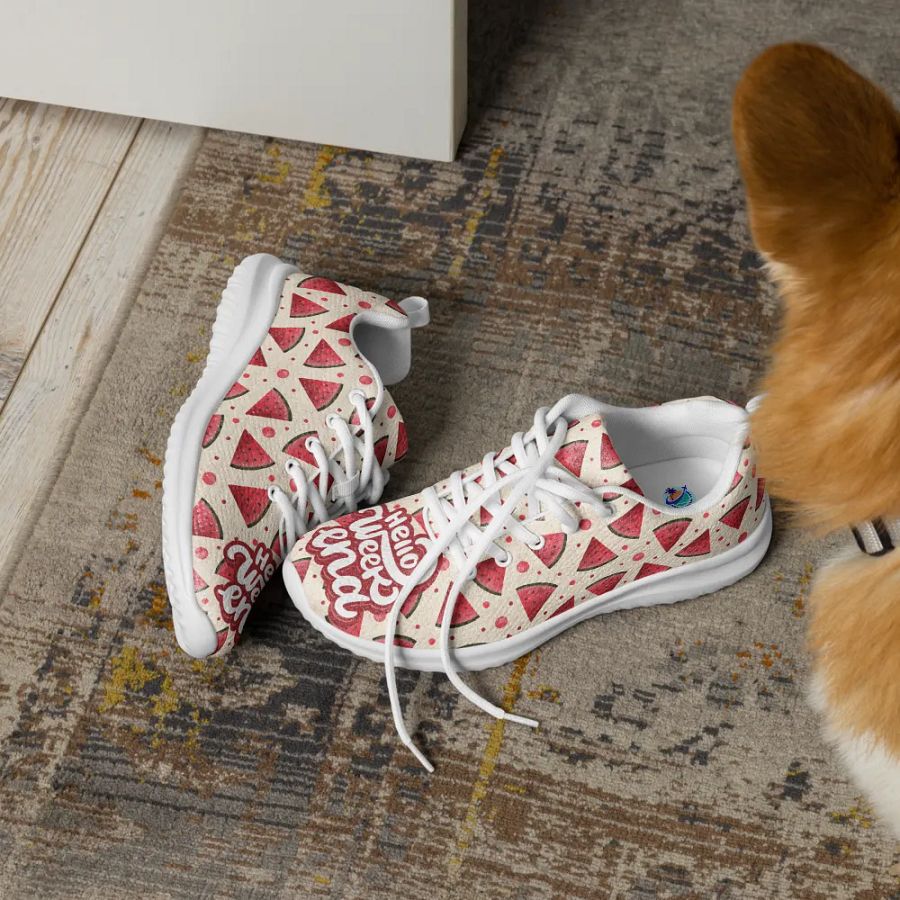 Hello Weekend Watermelon All Over Print Athletic Shoes product image (6)