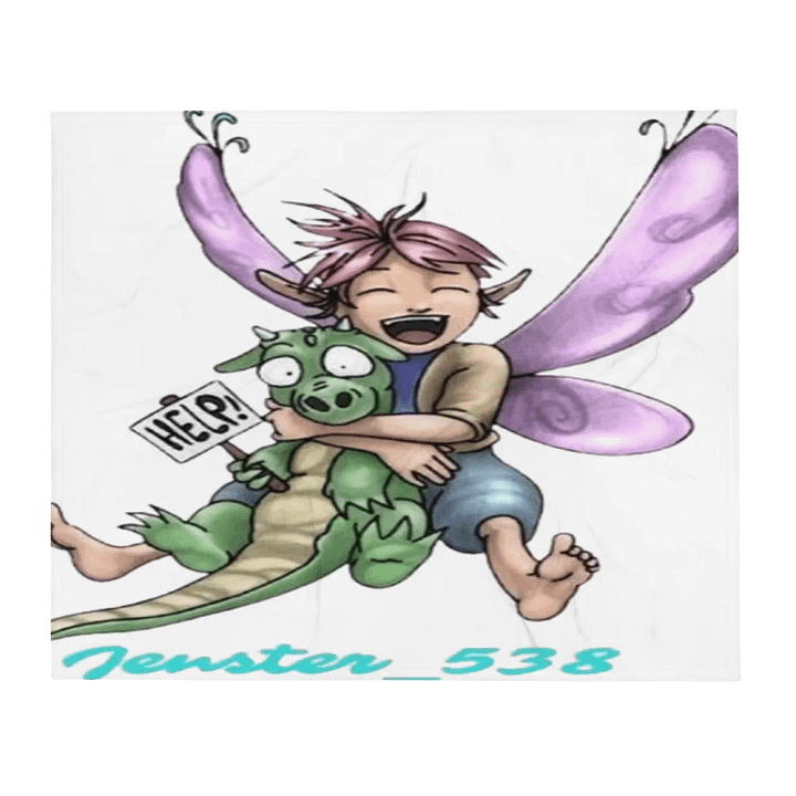 Whimsical Fairy and Dragon Throw Blanket product image (2)
