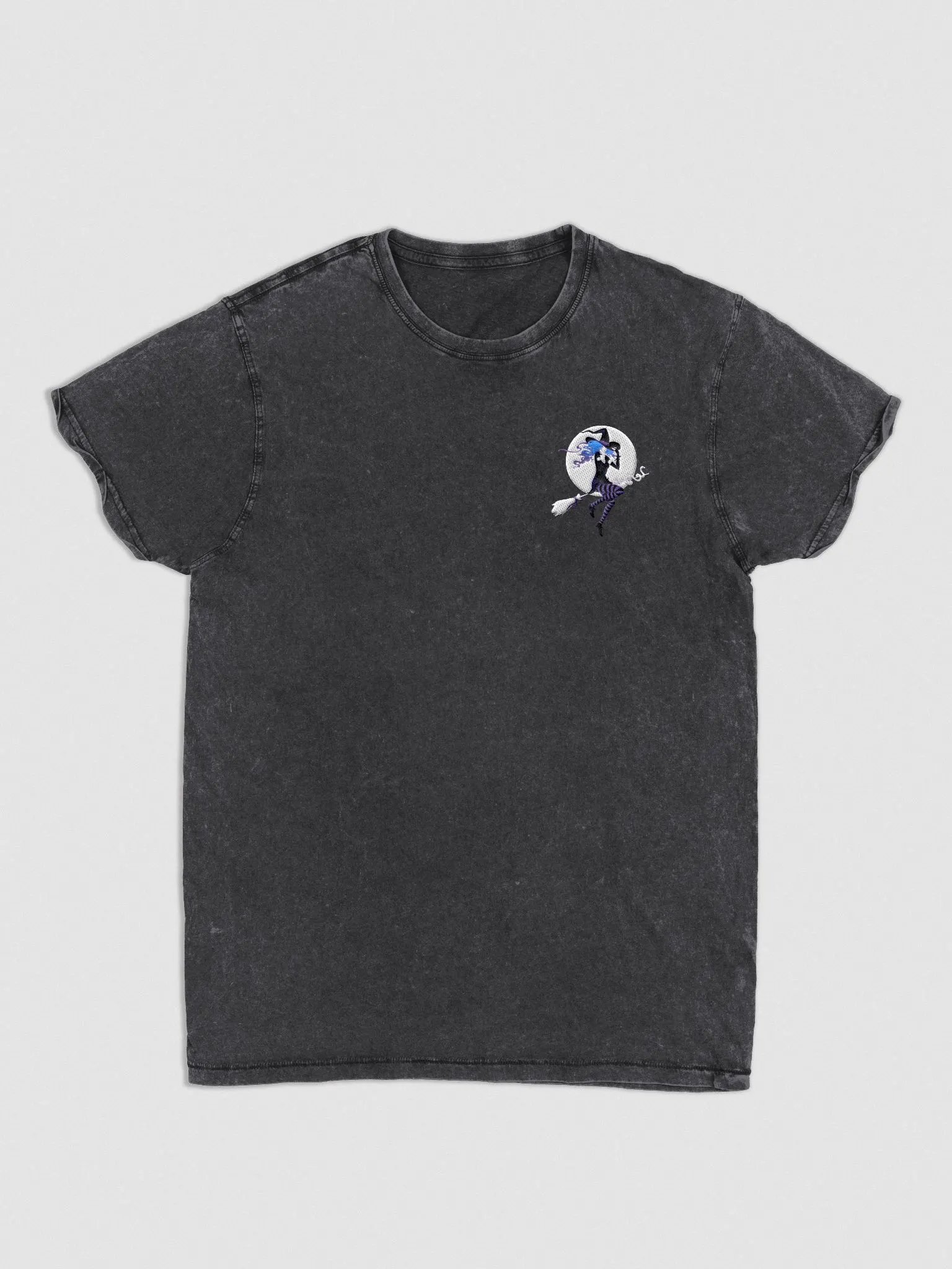 Over The Moon Embroidery Denim Tee product image (1)