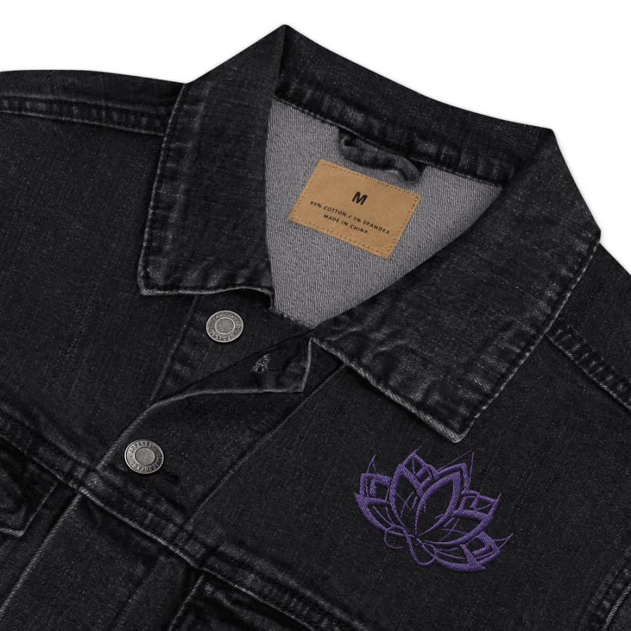 Flexxfinity Lotus Embroidered Denim Jacket product image (5)