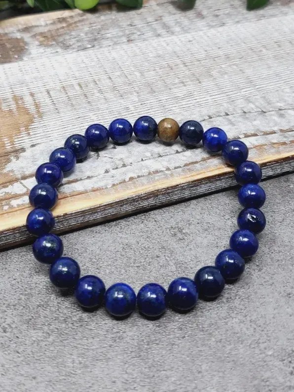 Third Eye Lapis Lazuli Bracelet | Handmade Crystal Healing Jewelry product image (1)