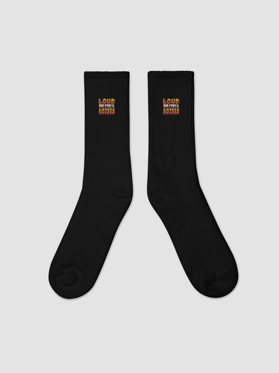 LOUD NOISES Logo Embroidered Crew Socks product image (1)