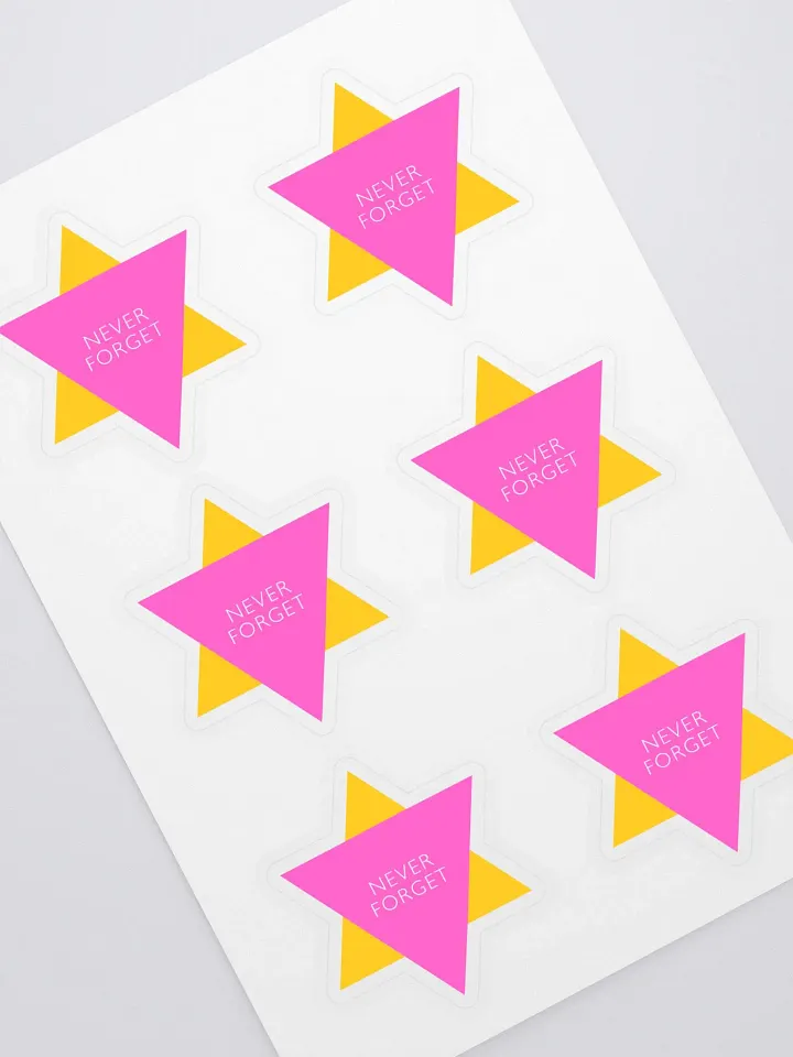Never Forget - Pink And Yellow Triangles - Stickers product image (1)